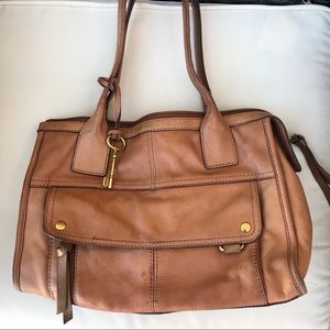Fossil Over the Shoulder Brown Purse Bag